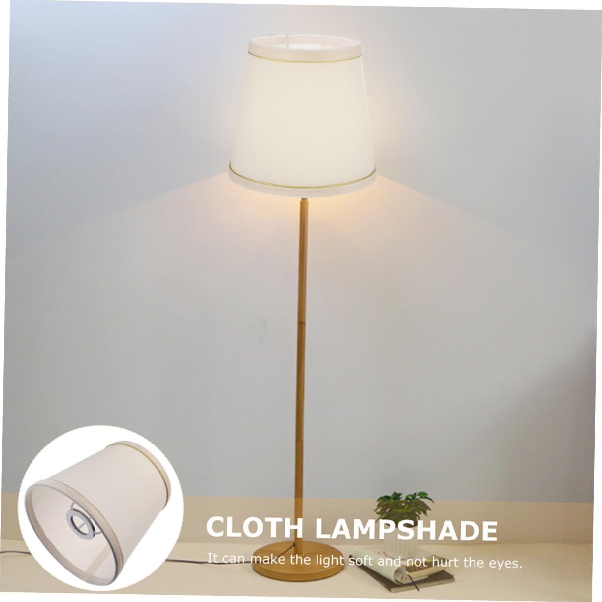 ARTIBETTER 4pcs Elegant Cream Fabric Chandelier Lampshades Soft Light Diffusion for Ceiling and Wall Fixtures for Bedroom and Living Room