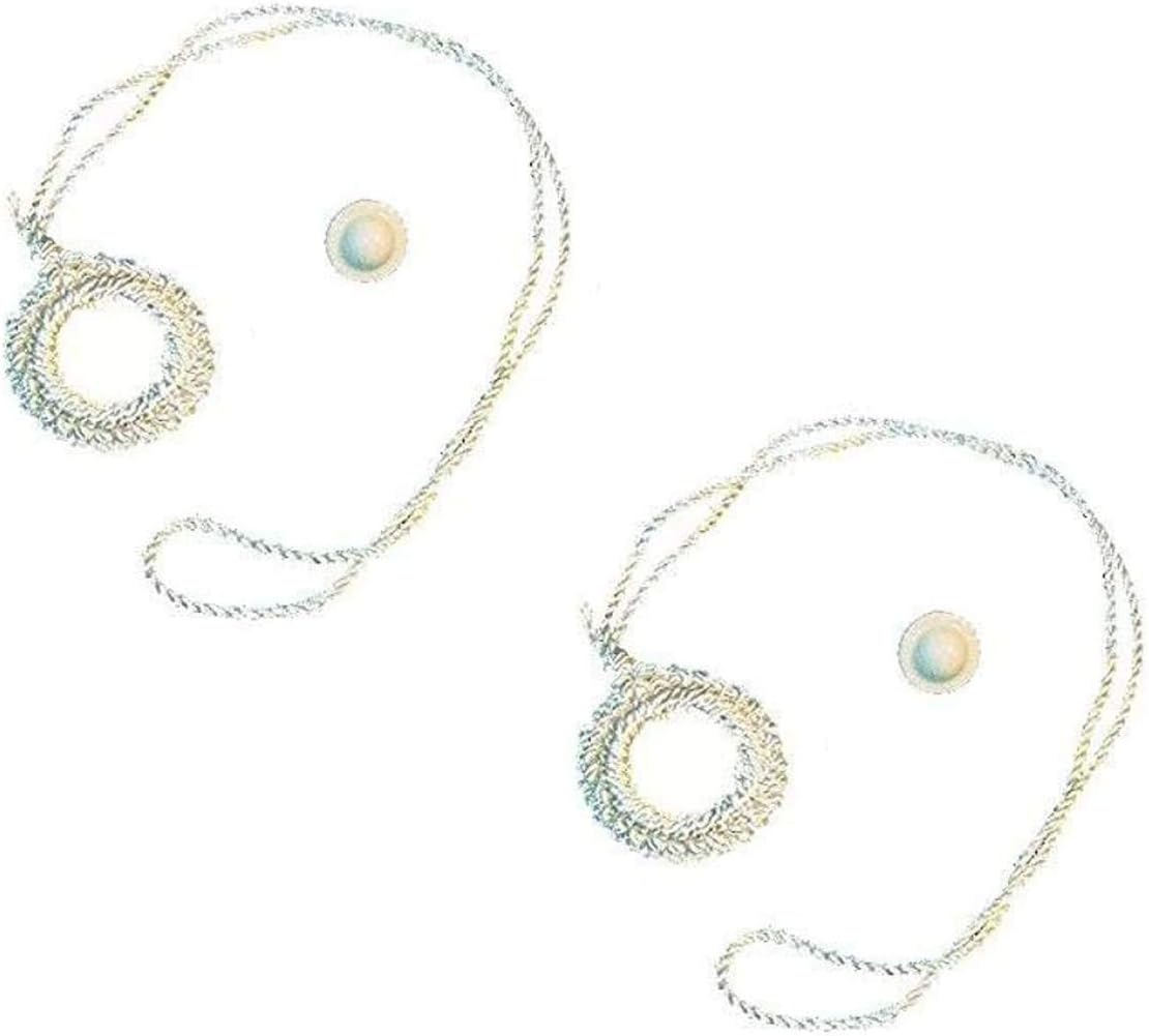 2-Pack SHADE DOCTOR Roller Window Shade DELUXE CREAM RING PULLS & Screw Buttons