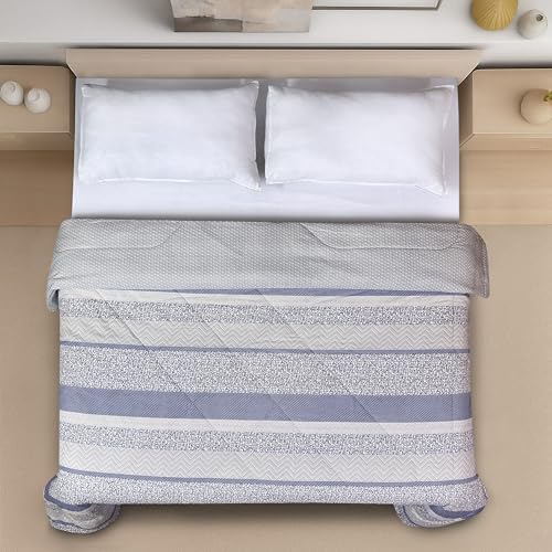 Image of Signature Reversible Super Soft Double Bed Comforter /Quilt Set 350GSM 88x90 inches, and Fitted Elastic Bed Sheet with Pillow Covers (Bluey Day, Comforter Only)
