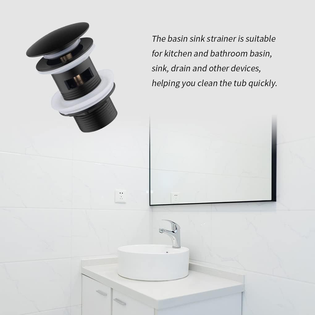 sustitución de tapones de fregadero pop up, Tapón de lavabo emergente Dispositivo de drenaje con filtro emergente Recolector de cabello Colador de grifo de lavabo Accesorio de baño y cocina Tapón de d