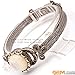 Fashion Jewelry Tassel Bracelet Tibetan Silver Marcasite Round 20mmx7 Inches Natural Shell