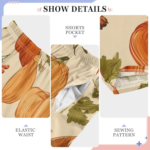 Dachshund Pumpkins Boys Long Pants Soft Trousers Elastic Waist Kids Lounge Bottoms with Pockets S-XL4