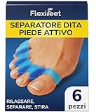 FLEXIFEET Separatore Dita Piede - Distanziatore Dita Piedi - 6 Pezzi Separatori, Divaricat...