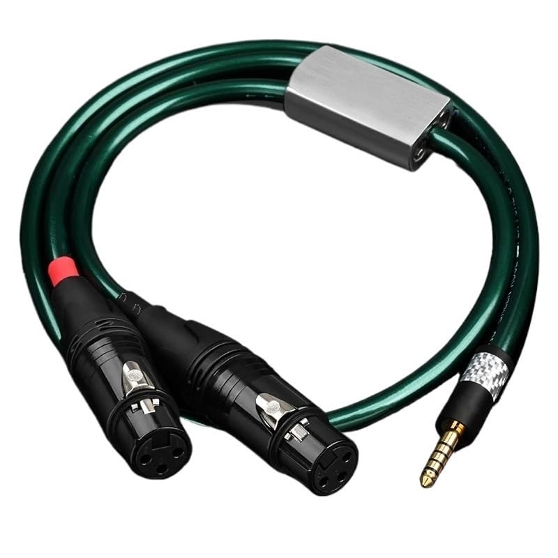 Adaptador de Audio XLR de 3 Pines y 2 x XLR Doble de 4,4 mm con Conector Macho balanceado(4.4mm to 2xlr Female,1.5m)