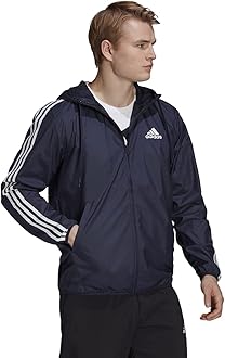 adidas Men's Essentials 3-Stripes Windbreaker