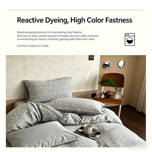 Housse de couette jacquard en coton double de qualité - 3
