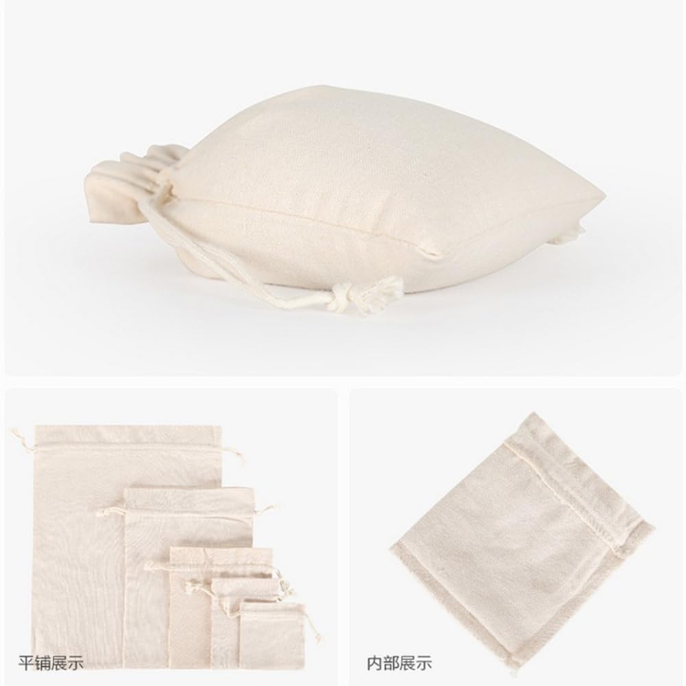 GreatRise 20 szt. woreczki materiałowe, 50 x 70 cm, puste małe woreczki prezentowe ze ściągaczem, bawełniane woreczki do napełniania, do kalendarza adwentowego DIY, na wesele, imprezę, przyjęcie