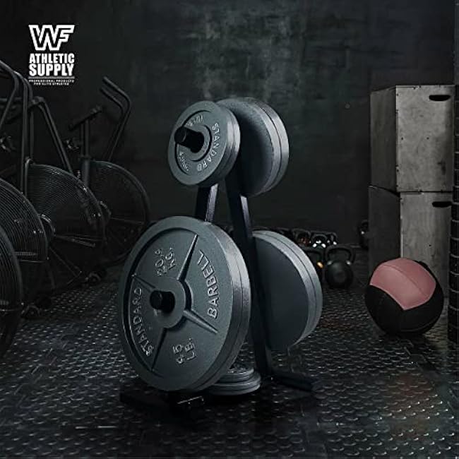 CAPHAUS Olympic Weight Plate Rack, A Frame Weight Plate Tree for 2-Inch Olympic Weight Plate Storage, Home & Gym Workout Rack Storage Stand