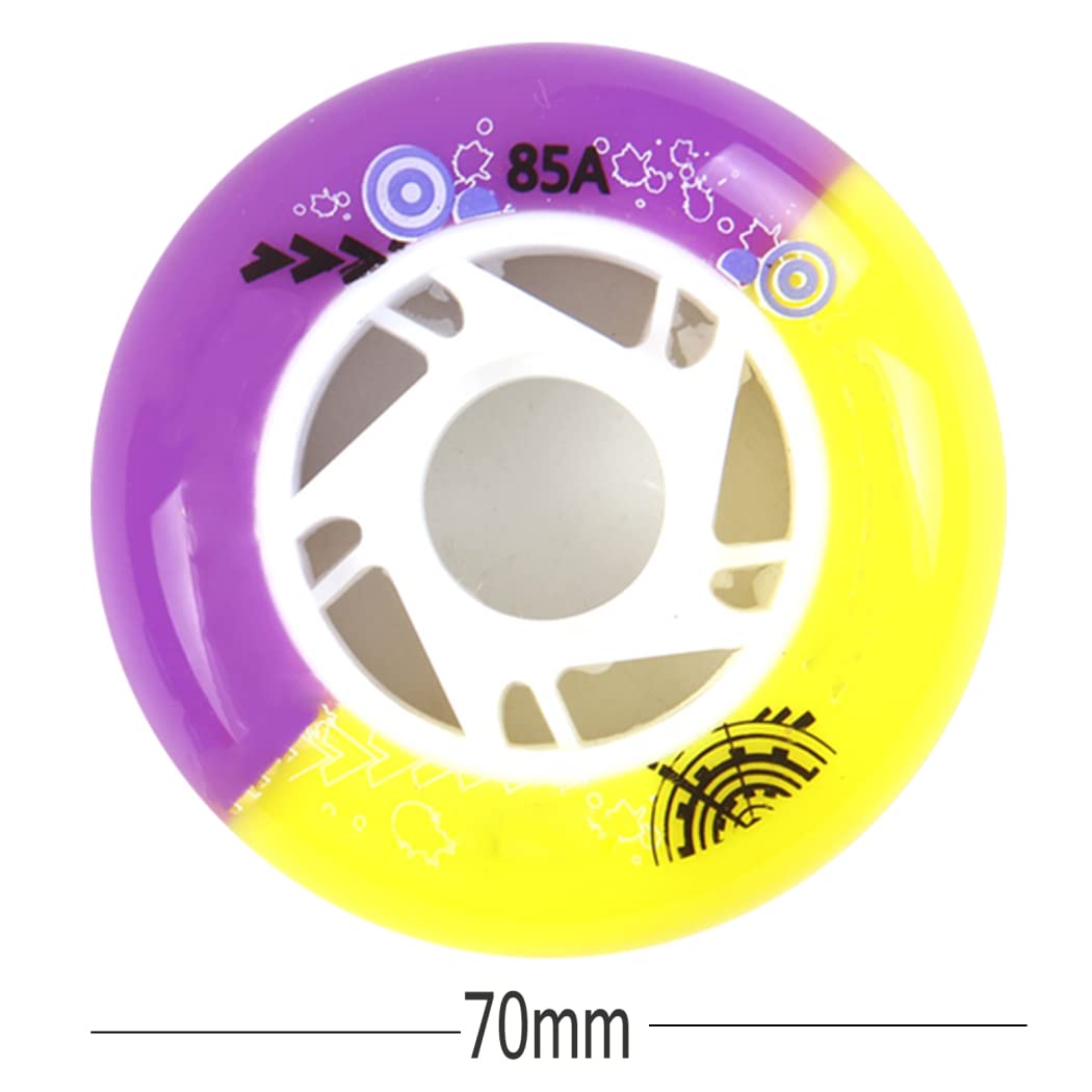 TGHY 8 piezas de ruedas de patinaje en línea de ruedas de repuesto de patines en línea de ruedas de repuesto de 62 mm/64 mm/68 mm/70 mm/72 mm 85 A