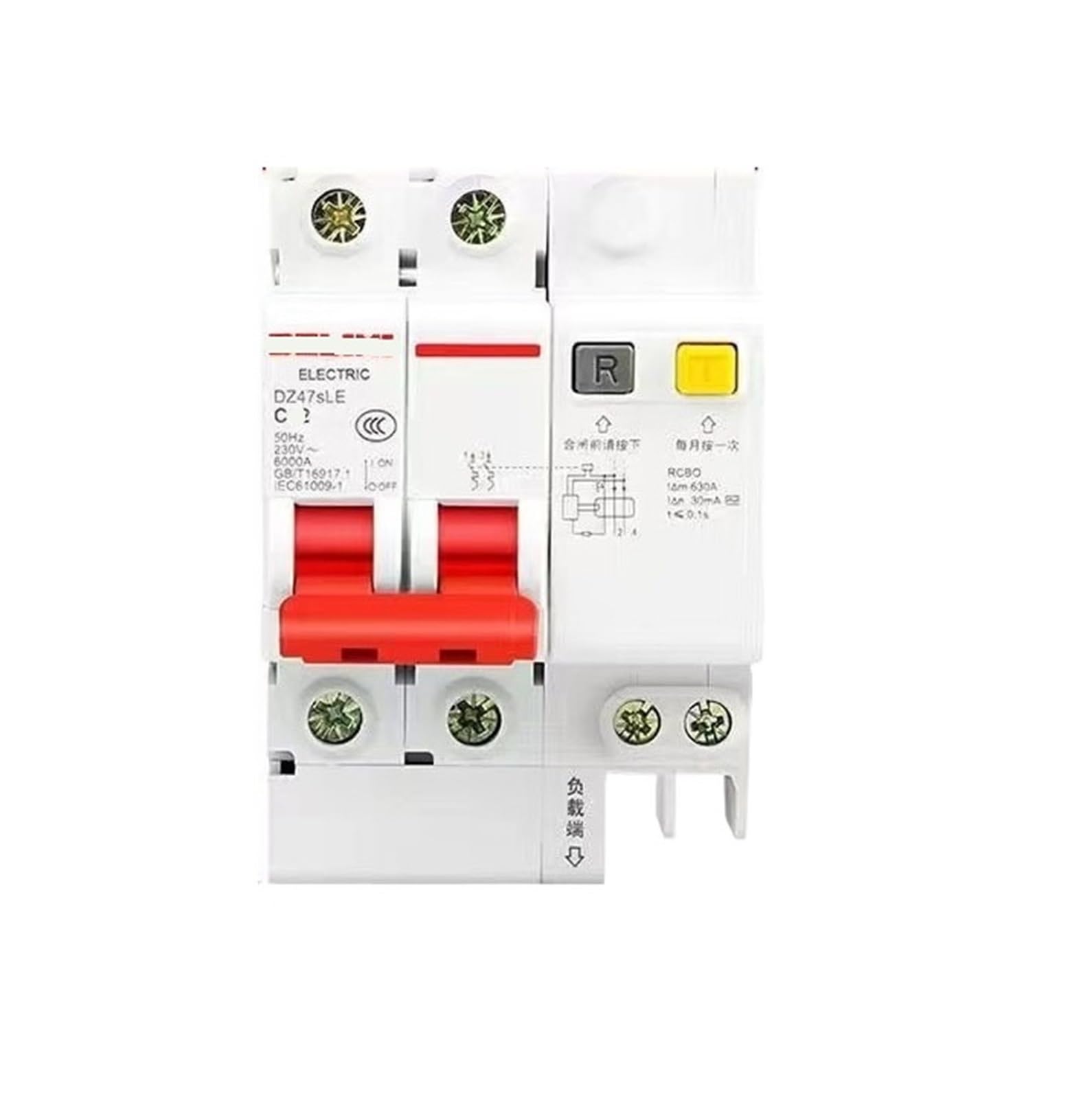 YFHGULBTK 2p air Switch with Leakage Protector 63a Circuit Breaker 220v Protection 32a(2P-6A)