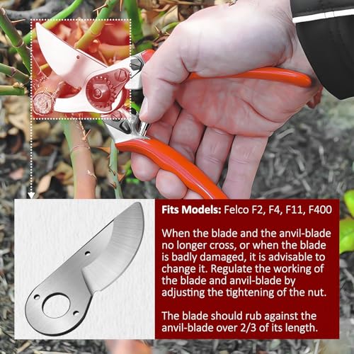 GULUANT 2 Pack Replacement # 2/3 Hand Pruner Shear Cutting Blade for Felco F2 F4 F11 F400 Models - Image 3