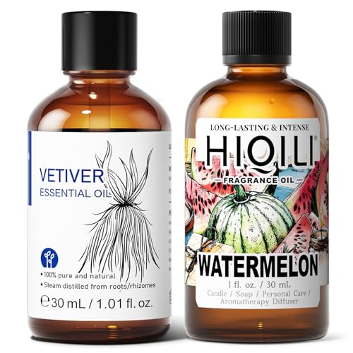 Aceite Esencial Vetiver 30ML y Aceite Aromático Sandía 30ML