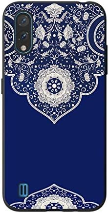 Samsung Galaxy A01 Case,Entaifeng Scratch Resistant Grippy Soft TPU Rubber Full Body Protective Phone Cover for Galaxy A01 (Blue/Flourishing Flowers)