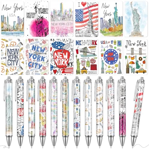 24 Pcs NY Notebook with Pens Souvenirs Gifts Set, 12 New York Cit...
