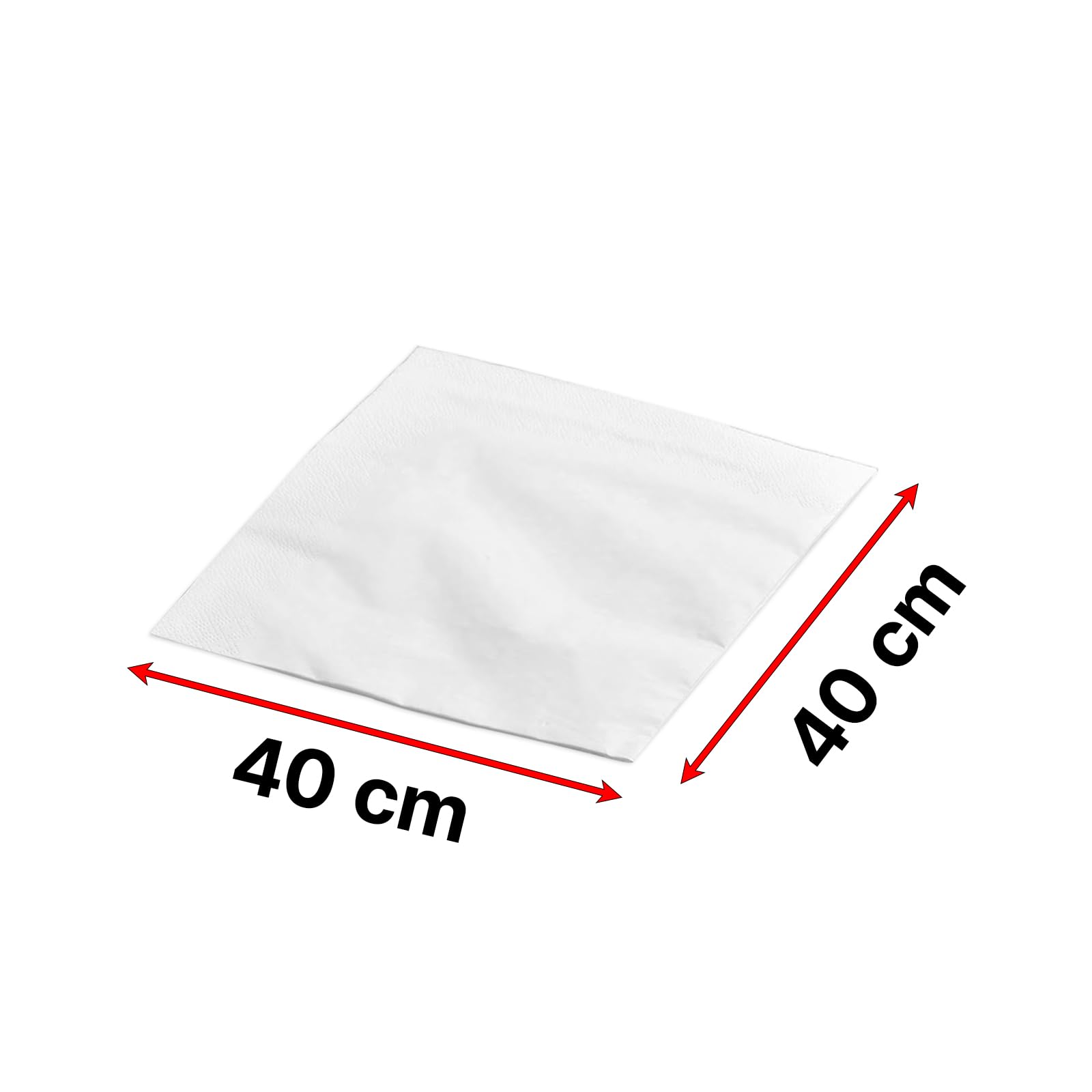 Sicignano | Paquete de 40 x 16 servilletas de papel de 3 capas 40 x 40 cm Lux Dinner de celulosa elegantes grandes pliegues 1/4 blanco – Almuerzo, cena, eventos, restaurante, ceremonias y fiestas