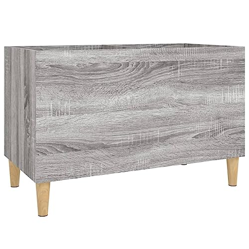 Mobile Porta Dischi Grigio Sonoma 74.5x38x48 Legno Multistrato