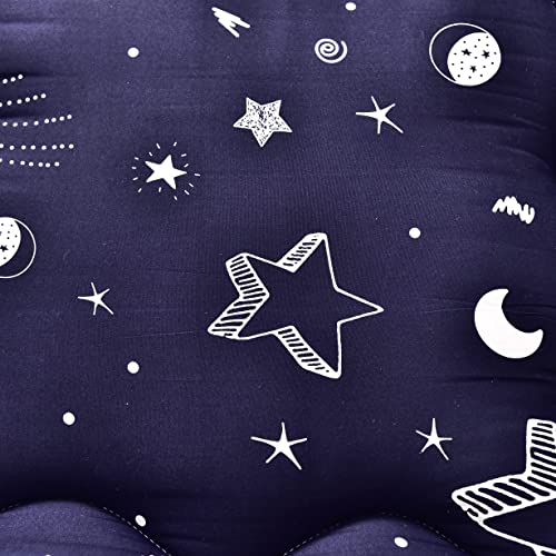 Image of MAXYOYO Navy Star Futon Mattress Japanese Tatami Mat Foldable Futon Portable Camping Mattress Kids Sleeping Pad Floor Couch, Full