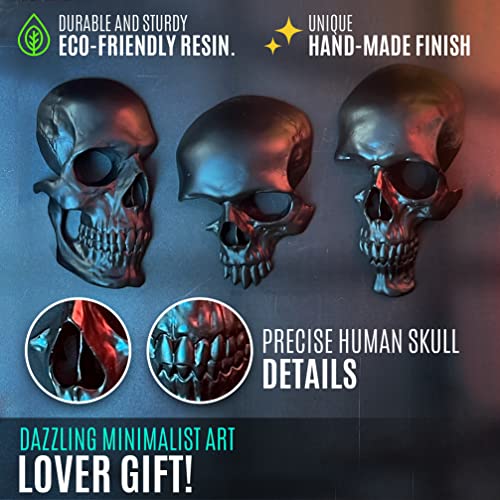 Gavia Gothic Wall Decor Set - Gothic Decor - Black Skull Decor For Home - Spooky Gifts - Grunge Room Decor - Goth Room Decor - Horror Decor - Gothic Home Decor - Gothic Bedroom Decor - Goth Decor #TOP3