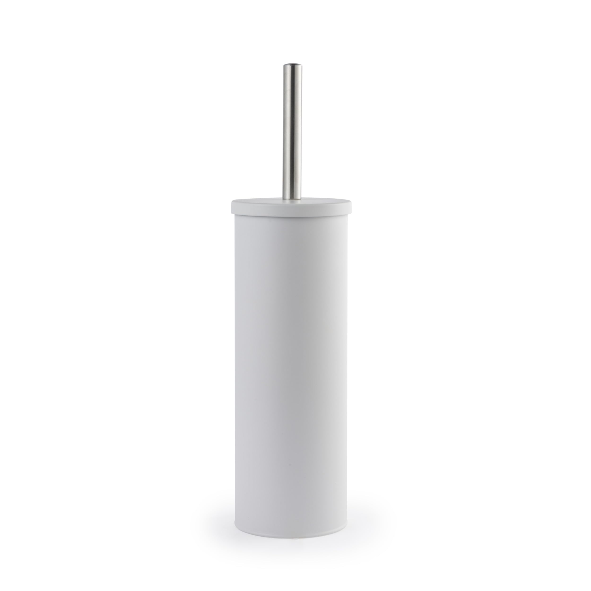 Beldray Scopino e portascopino per WC, trattamento antibatterico, setole in silicone antigraffio, a prova di spruzzi, design discreto, manico lungo, testina igienica facile da pulire, resistente alle