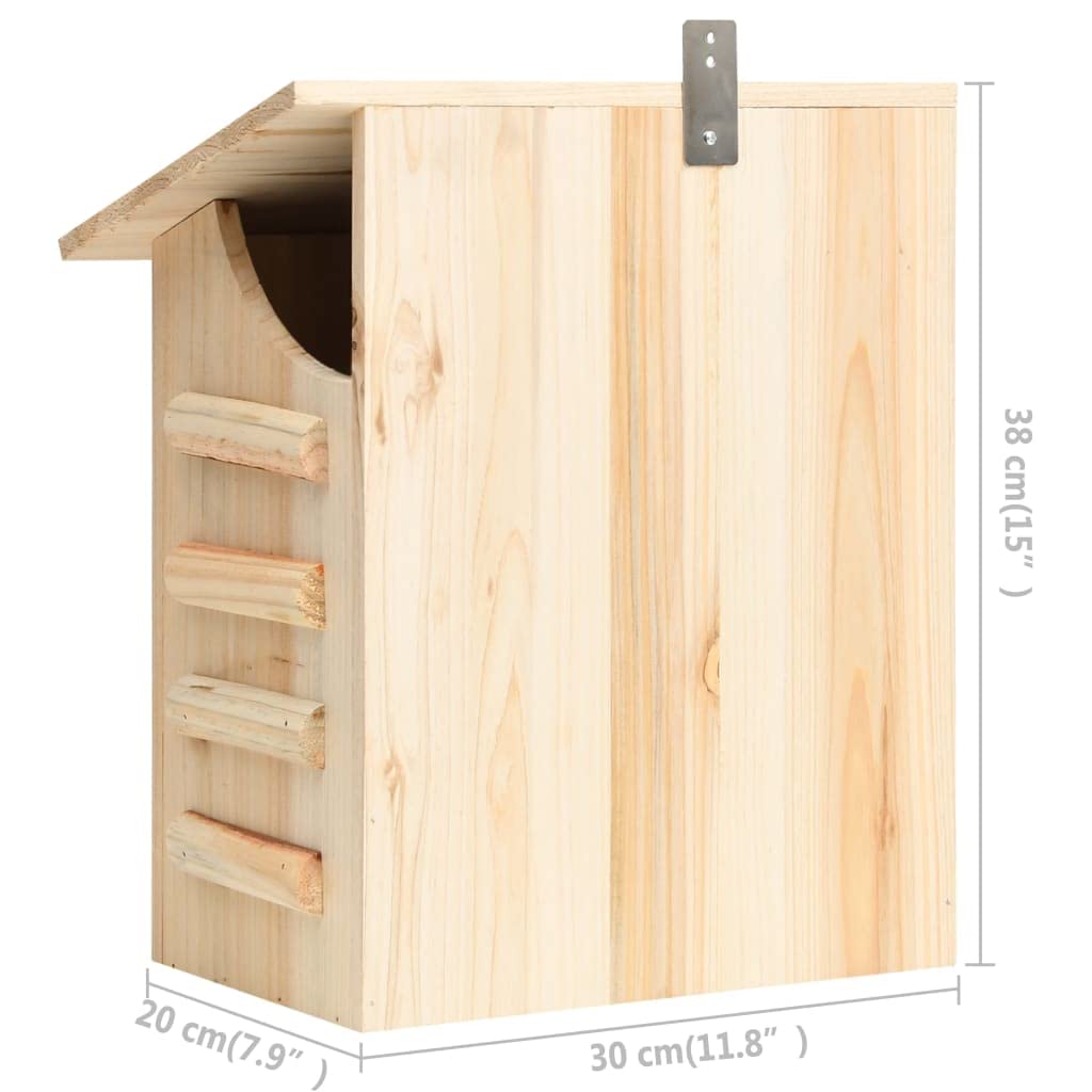 vidaXL Casa para Murciélagos Animales Nido Jaula Caja Caseta Hotel Jardín Balcón Patio Terraza Gancho Decoración 30x20x38 cm Madera Maciza de Abeto
