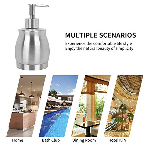 Lala Dolce B07SRXLRTJ Stainless Steel Countertop Soap Dispenser Liquid Bottle And Pump, Suitable For Various Places Such As Kitchen And Bathroom thumb #4