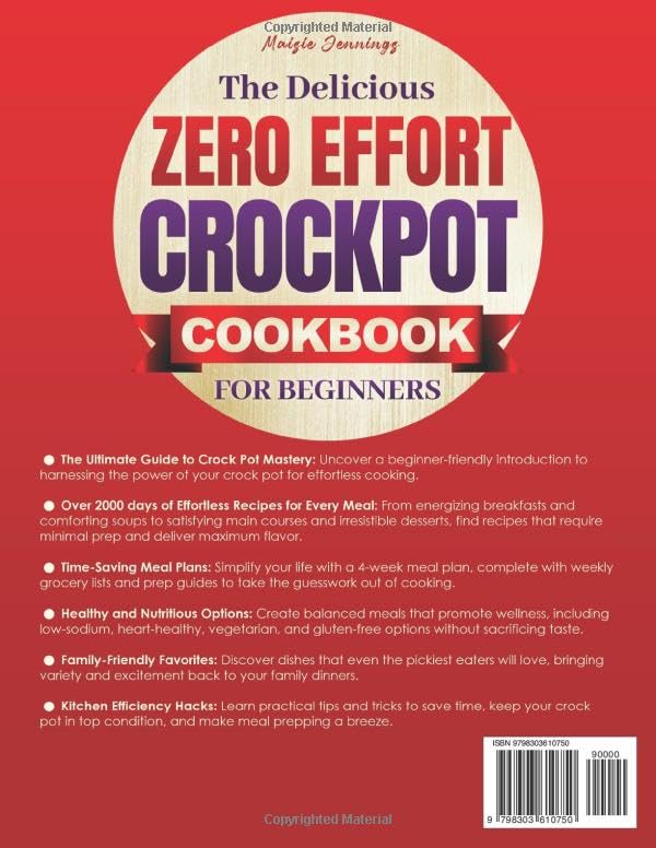 Miniatura 2 de The Delicious Zero Effort Crock Pot Cookbook for Beginners Simplify Mealtime with Tons of Practical Recipes and a 4-Week Meal Plan for Busy Families