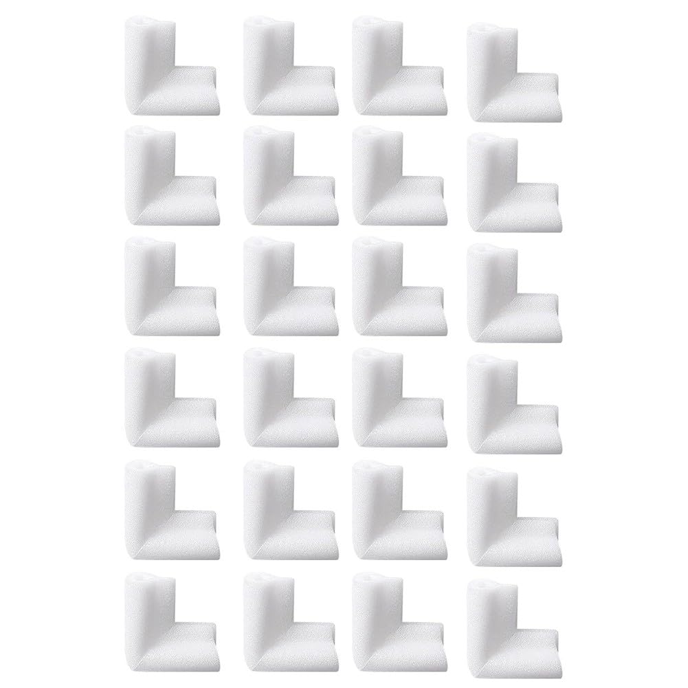 Protectores de esquina de espuma gruesa, protectores de bordes que absorben los golpes para TV, espejo, marcos de fotos, fácil instalación, diseño discreto, paquete de 24/36