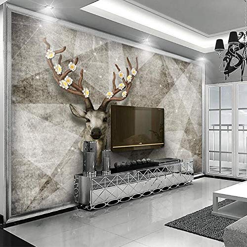 Papier peint mural 3D géométrique wapiti 300x210 cm - 6