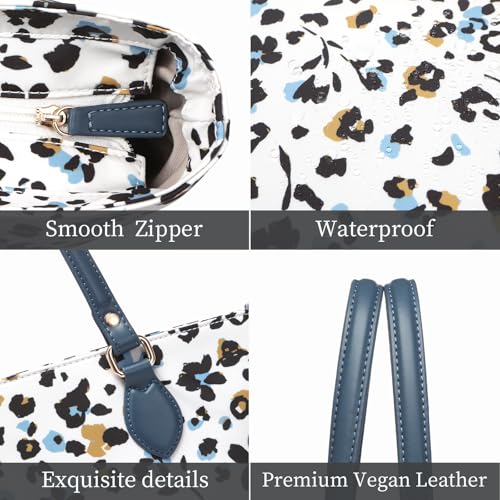 Image of Tote bags for women, tote purse, nylon tote bag, with zipper and pockets, waterproof