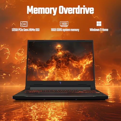 Image of acer Nitro V 16, Intel Core i5 14th Gen - 14450HX, NVIDIA GeForce RTX 4050-6GB, 16 GB RAM, 512 GB SSD, WUXGA IPS,16 inch /40.6 cm, 165 Hz, Windows 11 Home, Black, ANV16-71, Gaming Laptop
