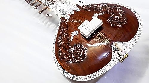 Image of SITAR PROFESSIONAL CONCERT QUALITY PT. RAVI SHANKAR STYLE AMAZING SOUND WELL SEASONED TUN WOOD,WITH FIBER BOX,EXTRA STRING AND MIZRAB