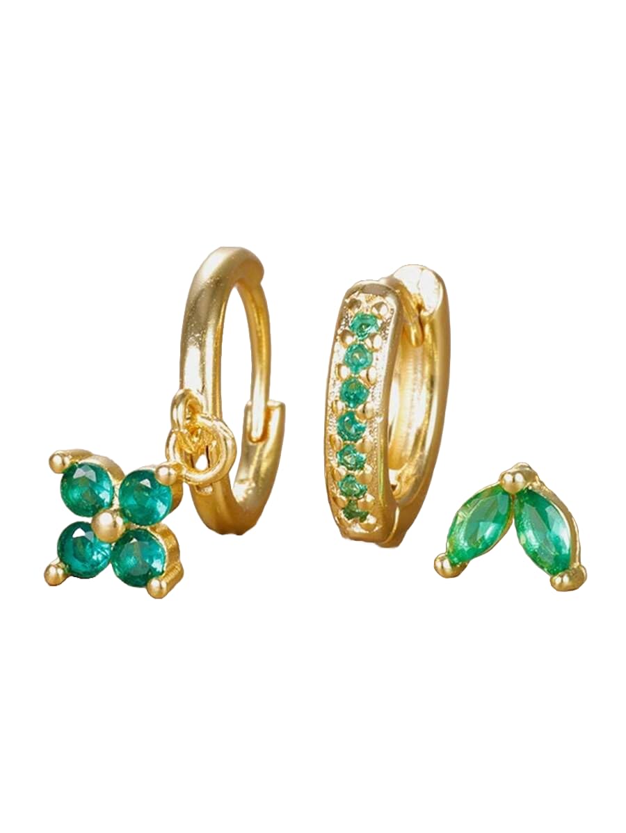 Purple Secret Chloe Green Hoop Earrings Set for Women, Gold Huggie Earrings Set (3 Pair), Perfect for Everyday Wear, Birthday Gifts For Women, Gift For Sister, Gift For girlfriend (B0D7W5TV54) Amazon Price History, Amazon Price Tracker