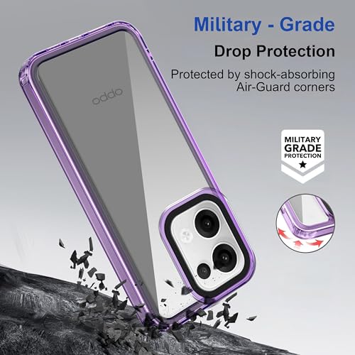 Image of Zapcase Back Case Cover for Oppo Reno 13 5G | Compatible for Oppo Reno 13 5G Back Cover | Case Cover with Camera Protection | (TPU + PC | Translucent Purple)