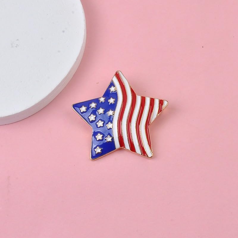 Image of USA Flag Brooch Pin Souvenir for United States of 2026 Veteran's Day Pin Patriotic Accessories Independence Day Decor Gifts for Sister