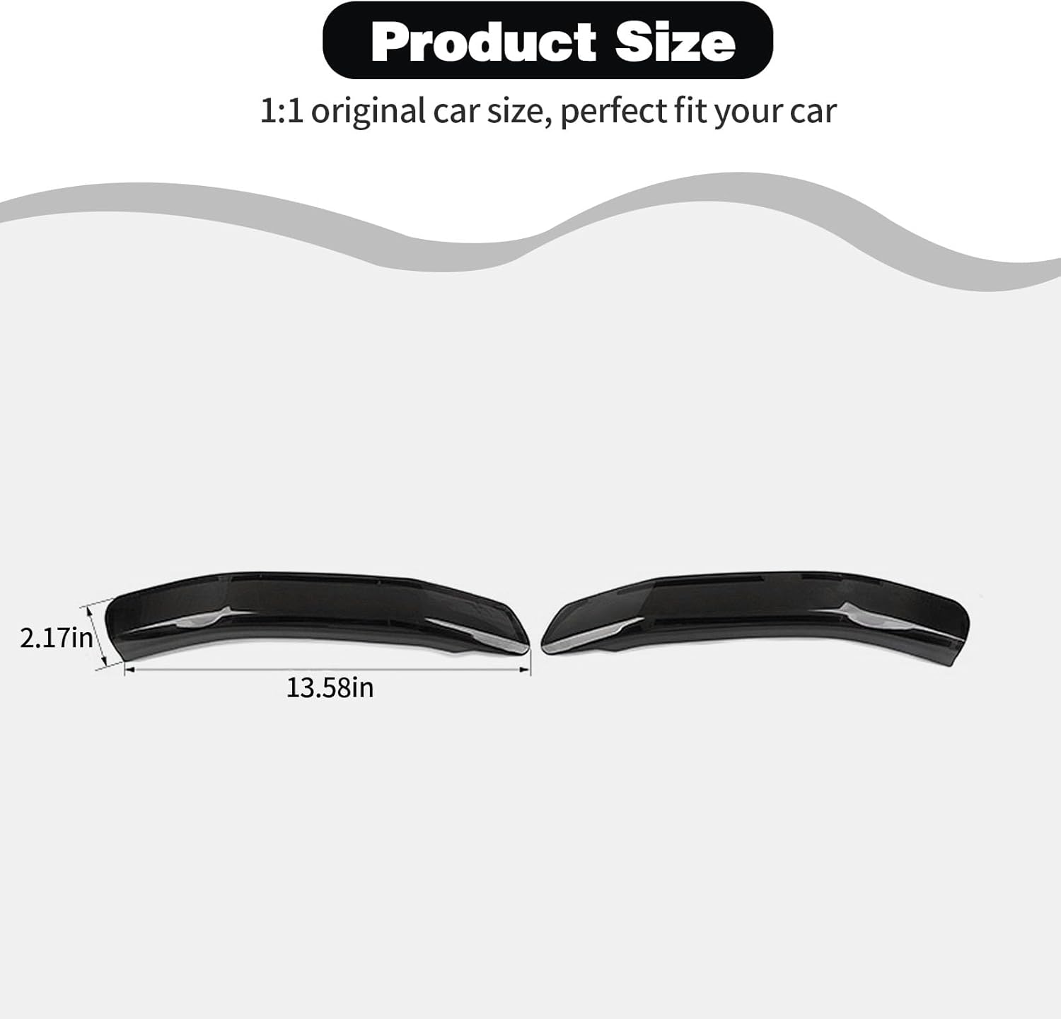 Carbon Fiber Front Fog Lamp Light Cover Trim Frame Car Outer Front Left Right Fog Driving Light Trim Bezel Compatible with Ford Mustang 2018+ Exterior Accessories