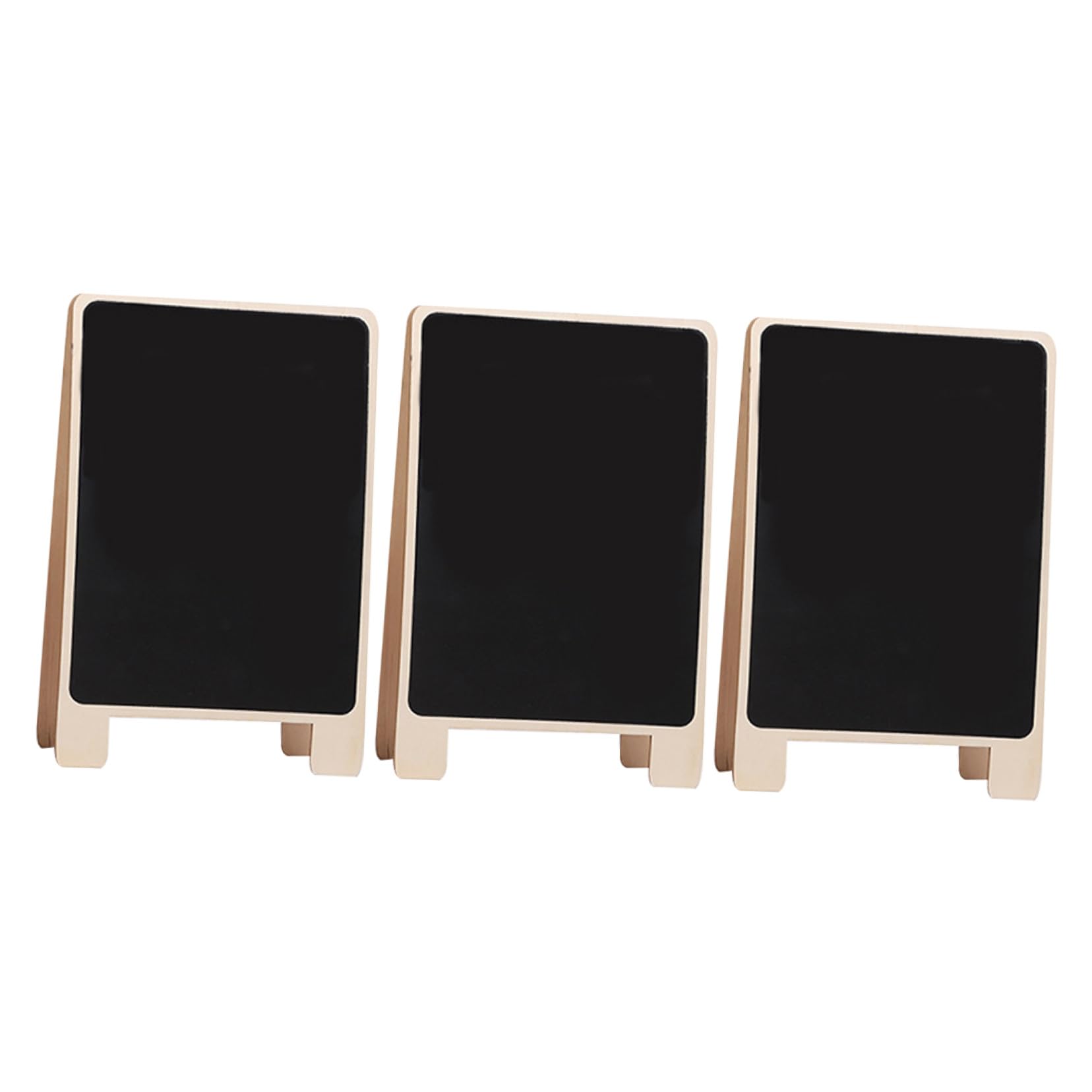 Tableaux Noirs en Bois de Cèdre et Installation Facile 3 Pièces Double Face Design Debout Pratique pour Bureau et Panneaux Mémo