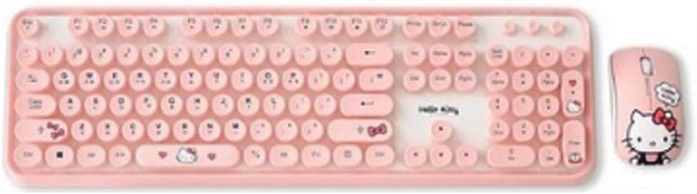 Digital Ventus Hello Kitty Retro Keyboard + Mouse Set, Keyboard Korean ...