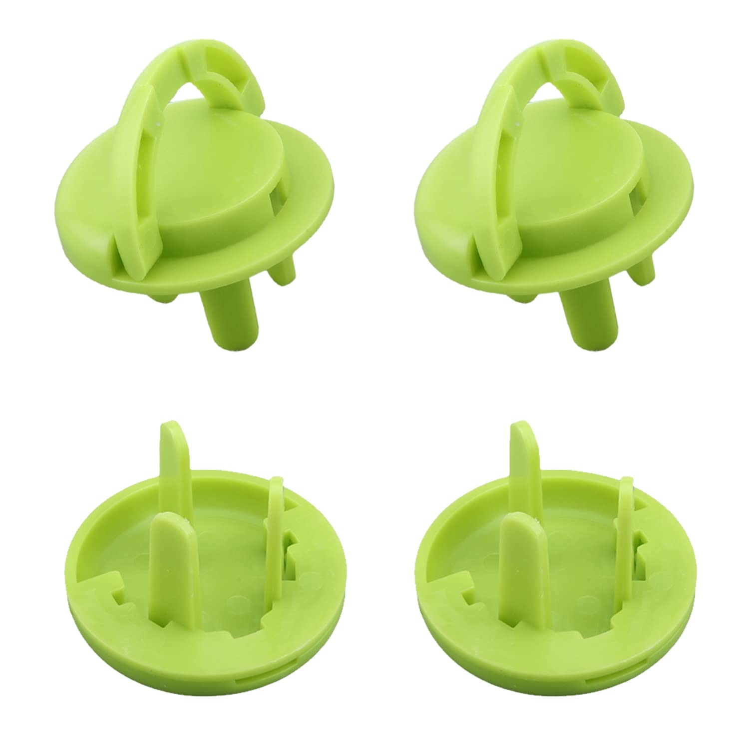 Fielect Outlet Plugs Covers Childproof Outlet Covers Protectors Electric Socket Cover Electrical Protector 3-Pin Green 20Pcs-image-1