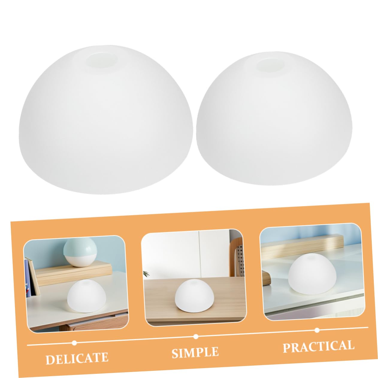 Angoily 2piezas Pantalla De Luz De Plástico Forma De Hongo Lámpara Decorativa De Cúpula Para Lámparas De Techo Sconces Para Decoración Del Hogar