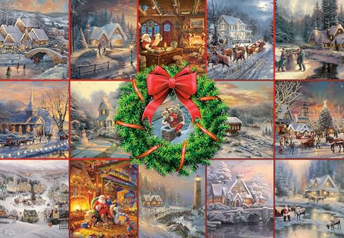 Buffalo Games Silver Select Puzzle Thomas Kinkade Winter Collage 2000 Piezas miniatura 2