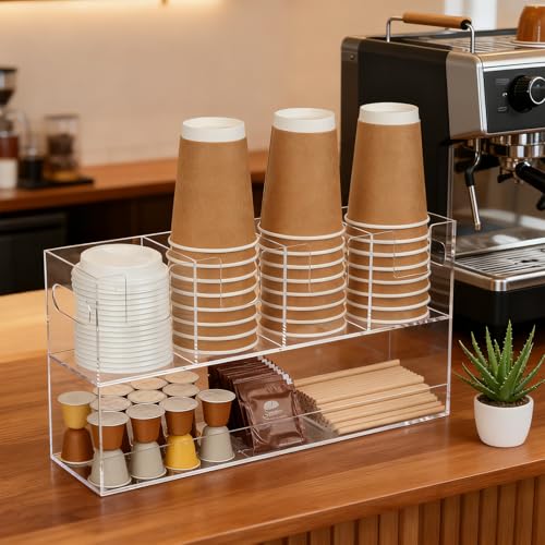 30% Off MYITYARD 2-Tier Clear Acrylic Coffee Cup Organizer - Image 6