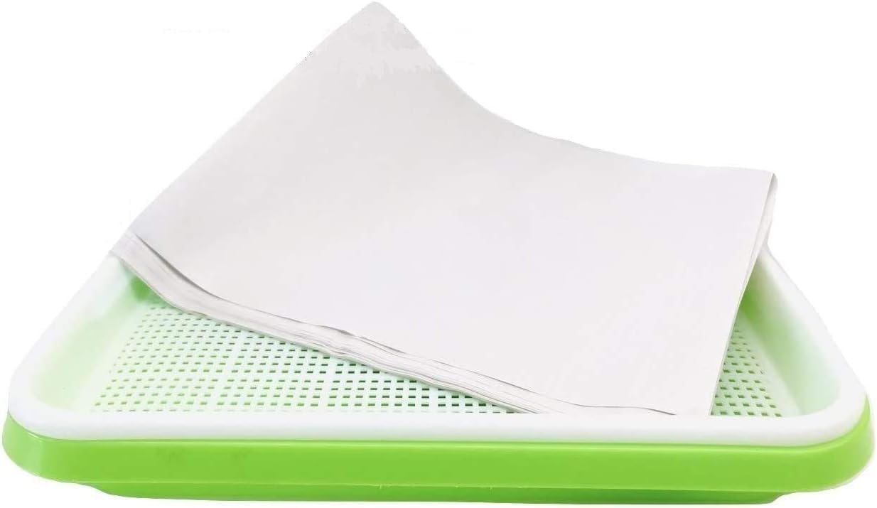 Pack of 300 pcs Germinating Growing Paper Seed Sprouter Vegetable Microgreens Planting Paper 7.8" x 11.4". Fit for Plant Germination Tray (13.4"x 9.8") Trays NOT Included (300)