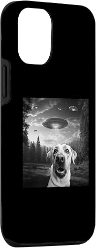 Miniatura 3 de iPhone 14 Pro Alien UFO Selfie Labrador Spaceship Weirdcore Dogs Case