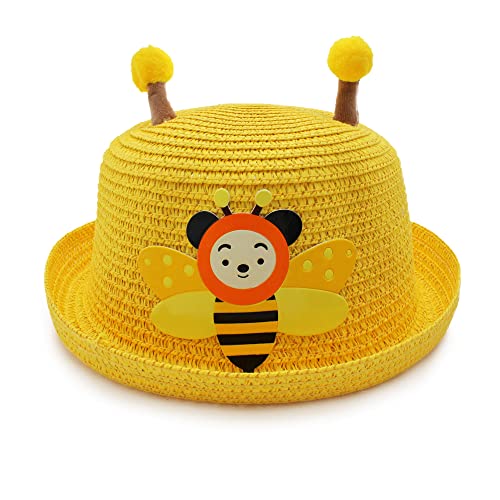 Image of VRITRAZ Baby Boy's and Girl's Kids Children Cute Printed Cartoon Gift Summer Fancy Dress Straw Fasion Hat Cap 1