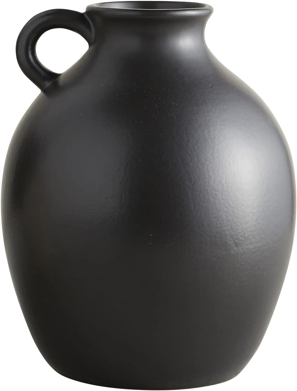47th & Main Smooth Ceramic Vase, 9.5" Tall, Matte Black