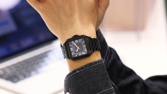 Amazon.com: KNISKRED Classic Square Watch for Men with  display picture 2
