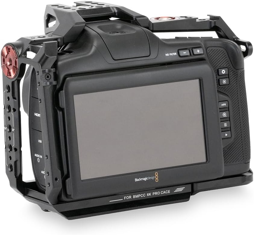 Tilta Camera Cage for BMPCC 6K Pro/G2 | Protective Gear | Mount Accessories | Compatible with Blackmagic Design Pocket Cinema Camera 6K Pro (Black, Camera Cage)