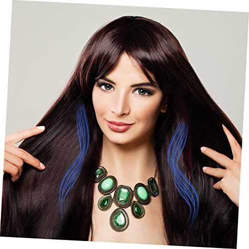 STAHAD 12Pcs Extensões De Peruca Extensões De Cabelo Destaca Grampos De Cabelo Coloridos Clipe Em Ex