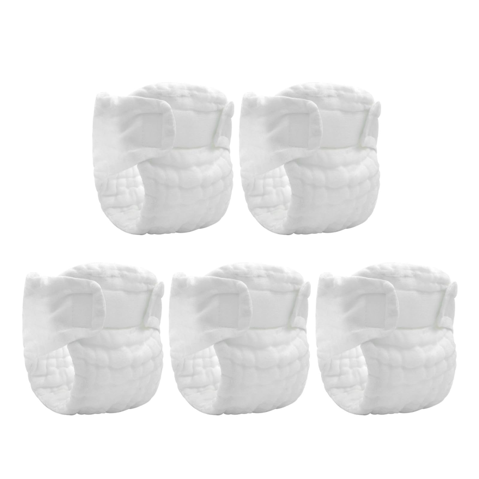 Pañales Reutilizables para Recién Nacidos, 5 Piezas, Algodón Blanco