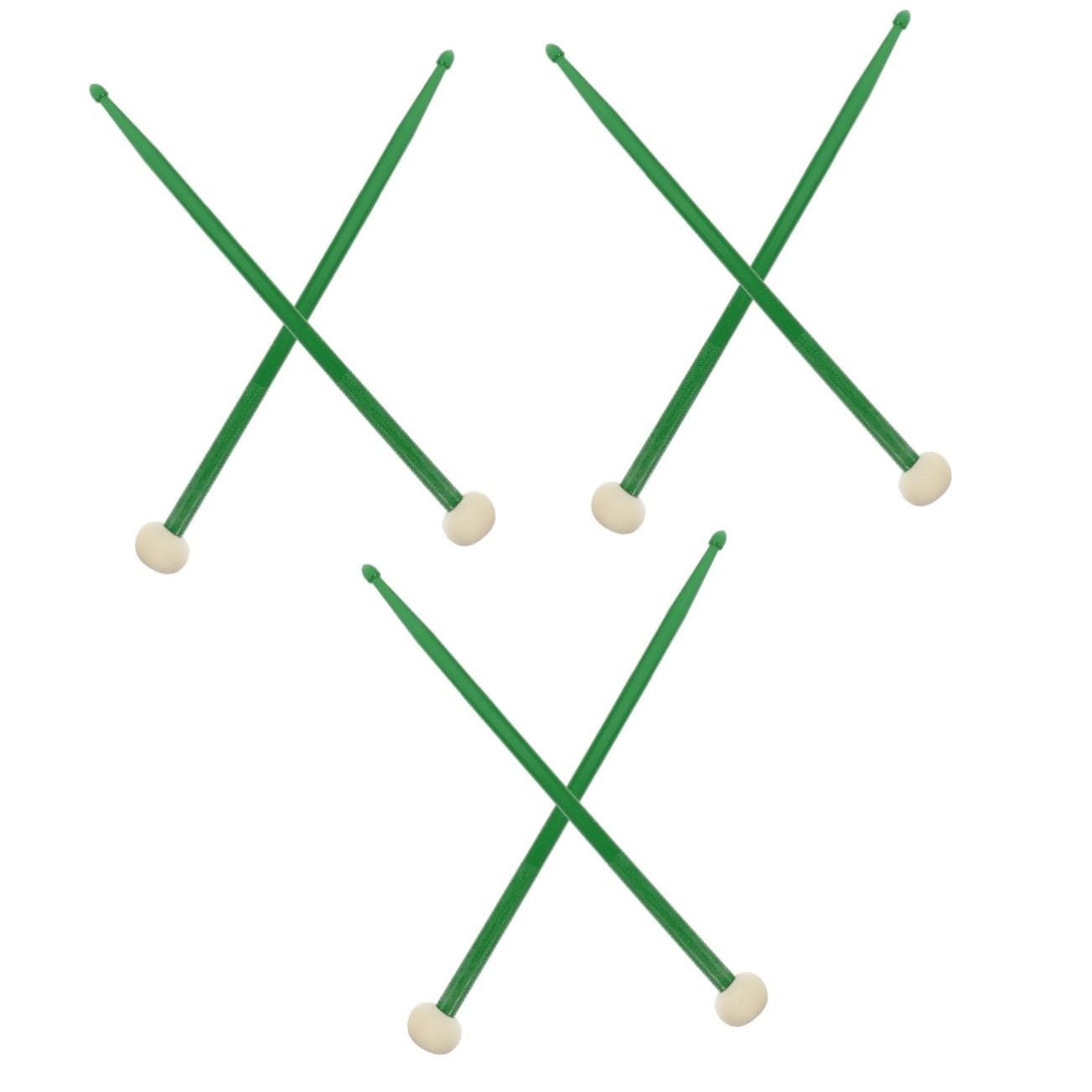 VICASKY 3paare Langlebige Doppelseitige Percussion-sticks Für Schlagzeug Für Anfänger Und Strapazierfähig Und Komfortabel Der Handhabung Tiefgrün